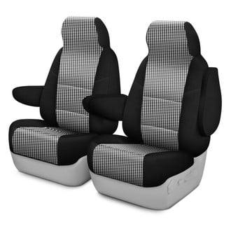 Coverking® - Designer Printed Neosupreme Houndstooth 1st Row White Custom Seat Covers