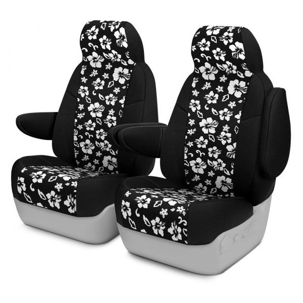 Coverking® - Neosupreme 2nd Row Black & Black Hawaiian Custom Seat Covers