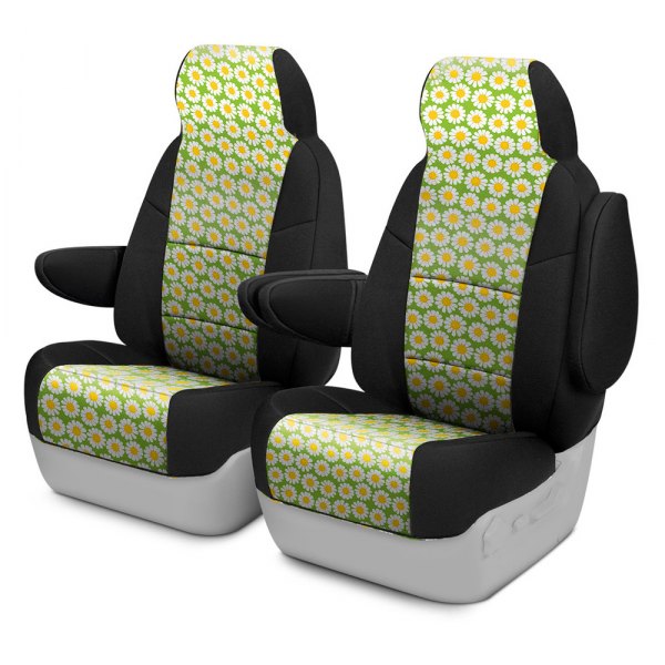 Coverking® - Neosupreme 3rd Row Black & Floral Custom Seat Covers