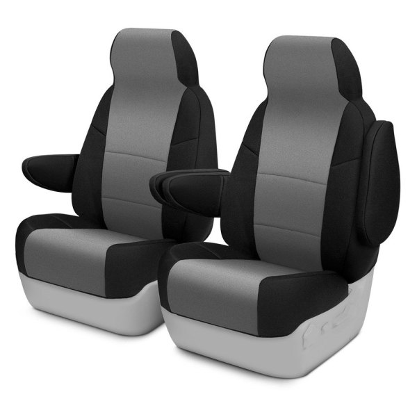  Coverking® - CR-Grade Neoprene 1st Row Black & Medium Gray Custom Seat Cover