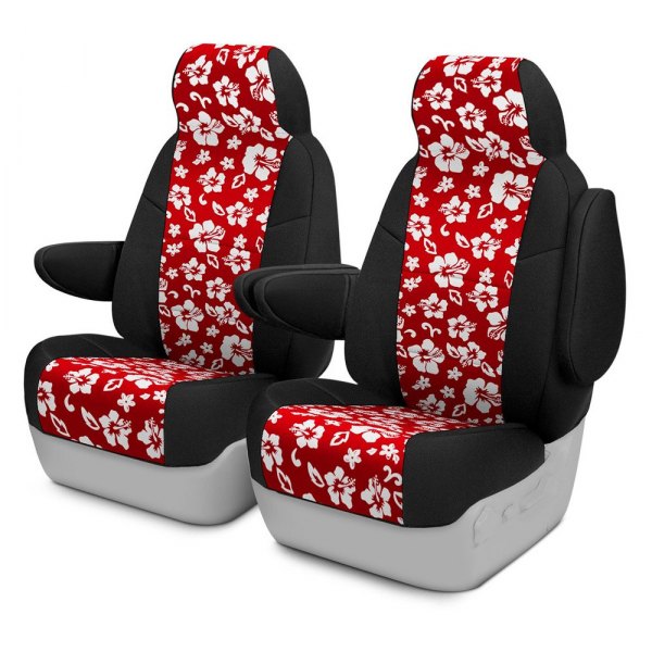  Coverking® - CR-Grade Neoprene 1st Row Black & Hawaiian Red Custom Seat Cover