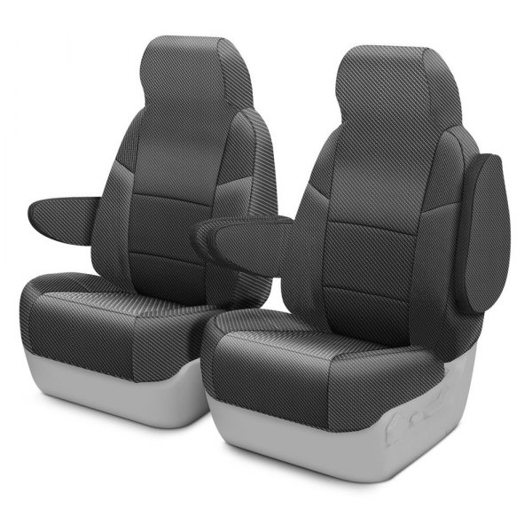 Coverking® - Designer Printed Neosupreme 1st Row Carbon Fiber Custom Seat Covers