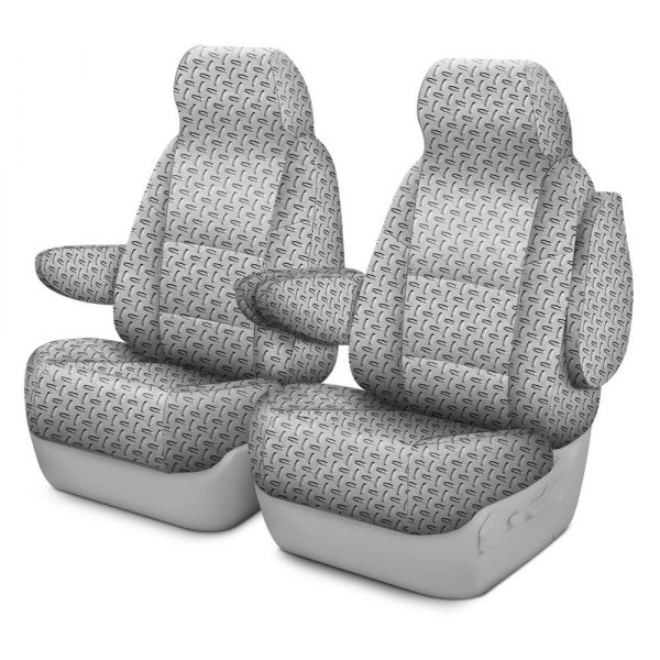 Coverking® - Designer Printed Neosupreme 1st Row Chrome Diamond Custom Seat Covers