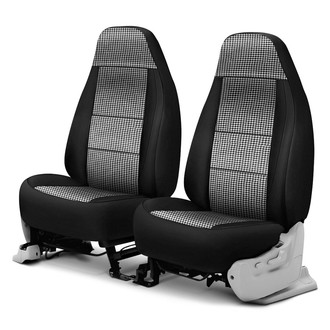 Coverking® - Designer Printed Neosupreme Houndstooth 1st Row White Custom Seat Covers