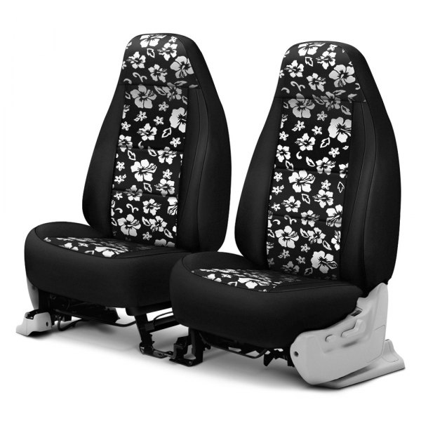 Coverking® - Neosupreme 1st Row Black & Black Hawaiian Custom Seat Covers