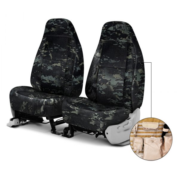 Coverking® - Multicam™ 1st Row Black Custom Seat Covers