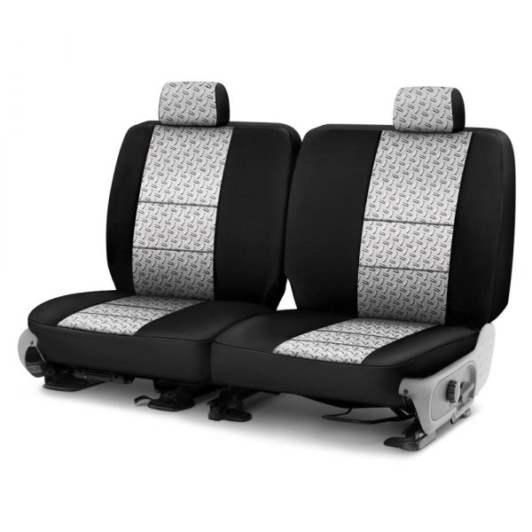 Coverking® - Designer Printed Neosupreme 2nd Row Chrome Diamond Custom Seat Covers