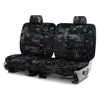 Coverking® - Multicam™ 2nd Row Camo Ballistic Black Custom Seat Covers