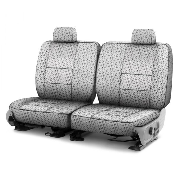 Coverking® - Designer Printed Neosupreme 3rd Row Chrome Diamond Custom Seat Covers