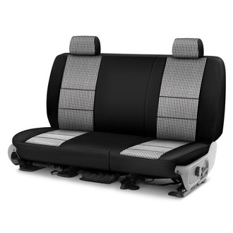 Coverking® - Designer Printed Neosupreme Houndstooth 2nd Row White Custom Seat Covers