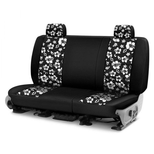 Coverking® - Neosupreme 4th Row Black & Black Hawaiian Custom Seat Covers