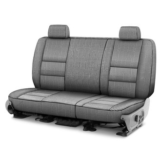 Coverking® - Designer Printed Neosupreme Houndstooth 1st Row White Custom Seat Covers