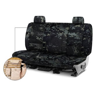 Coverking® - Multicam™ 2nd Row Tactical Camo Black Custom Seat Covers