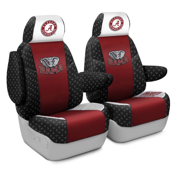 Coverking® - Licensed Collegiate 1st Row Custom Seat Covers with The University of Alabama Logo
