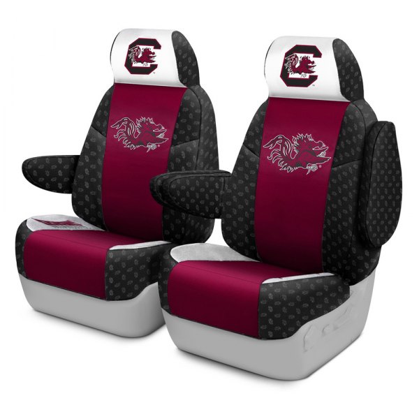 Coverking® - Licensed Collegiate 1st Row Custom Seat Covers with University of South Carolina Logo