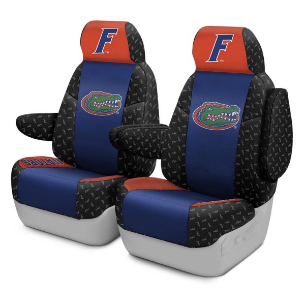 Coverking® - Licensed Collegiate 1st Row Custom Seat Covers with University of Florida Logo
