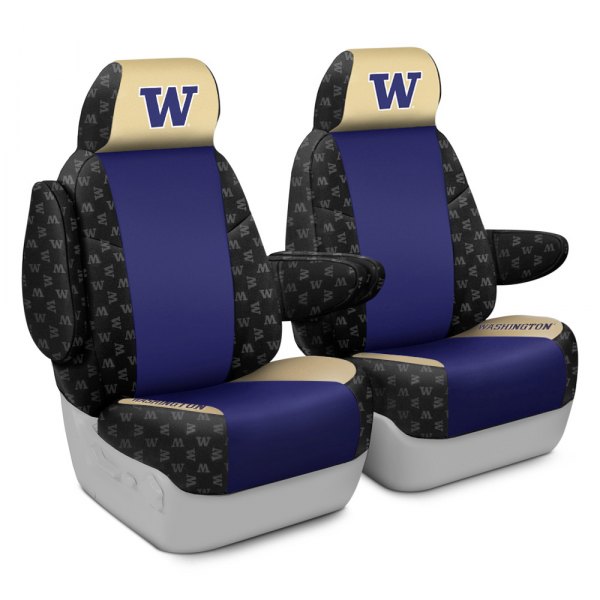 Coverking® - Licensed Collegiate 1st Row Custom Seat Covers with Washington University Logo