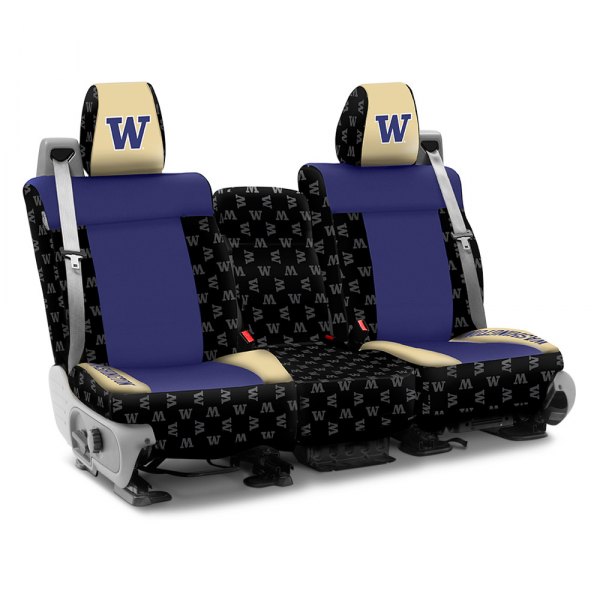 Coverking® - Licensed Collegiate 2nd Row Custom Seat Covers with Washington University Logo