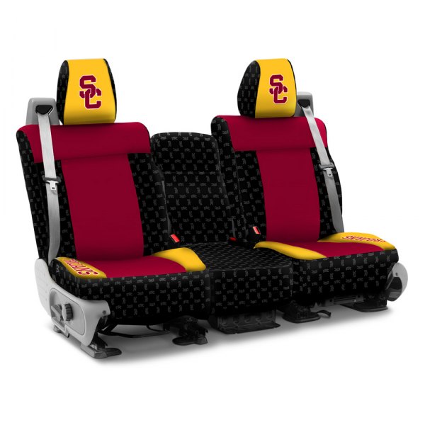 Coverking® - Licensed Collegiate 2nd Row Custom Seat Covers with University of Southern California Logo