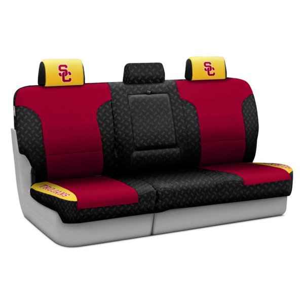 Coverking® - Licensed Collegiate 3rd Row Custom Seat Covers with University of Southern California Logo