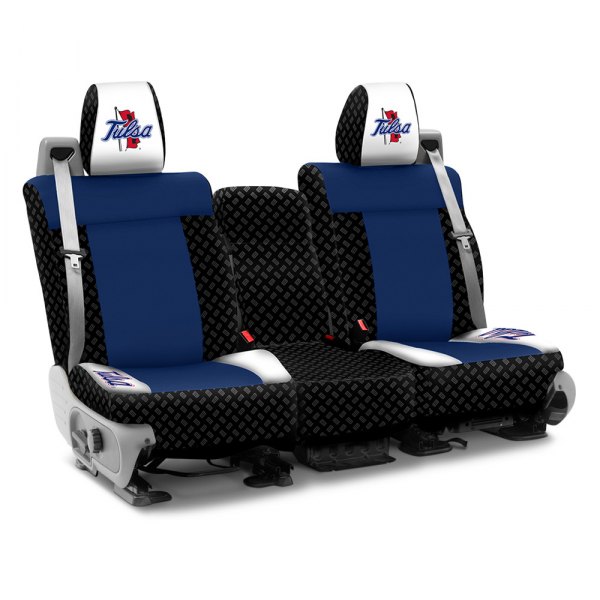 Coverking® - Licensed Collegiate 2nd Row Custom Seat Covers with University of Tulsa Logo