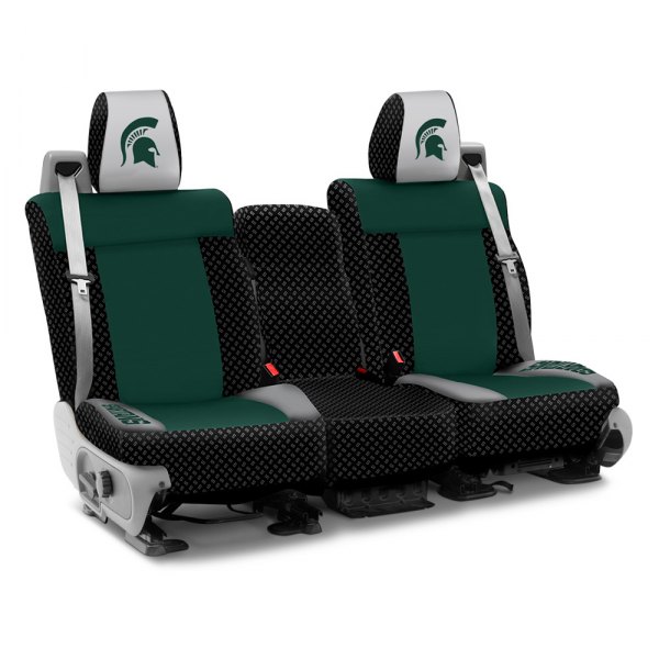 Coverking® - Licensed Collegiate 2nd Row Custom Seat Covers with University of Michigan State Logo