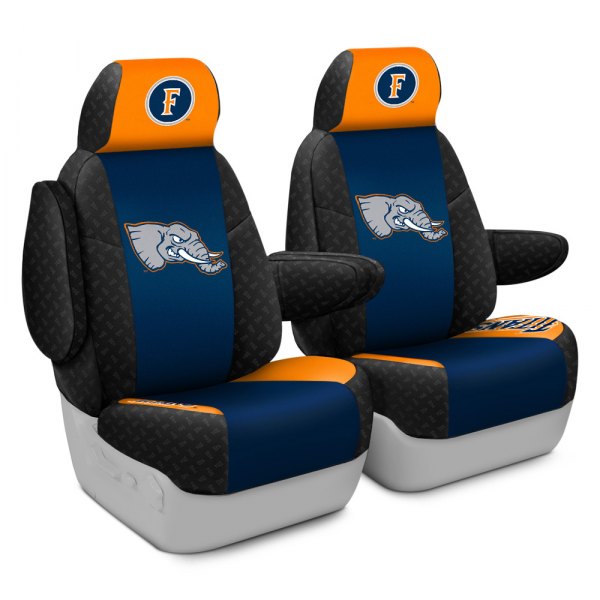 Coverking® - Licensed Collegiate 1st Row Custom Seat Covers with California State University Fullerton Logo