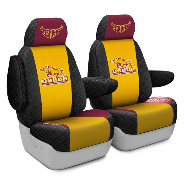 Coverking® - Licensed Collegiate 1st Row Custom Seat Covers with California State University Dominguez Hills Logo