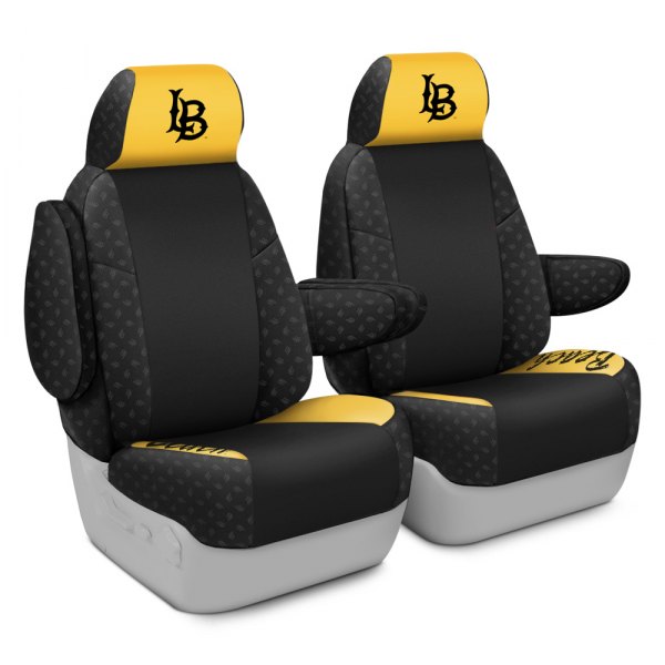 Coverking® - Licensed Collegiate 1st Row Custom Seat Covers with California State University Long Beach Logo
