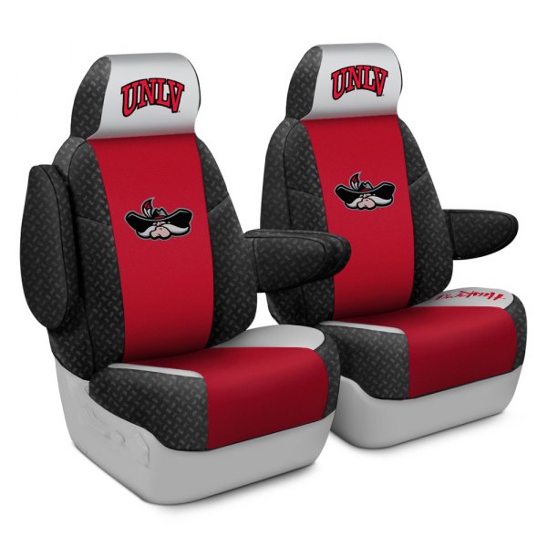 Coverking® - Licensed Collegiate 1st Row Custom Seat Covers with University of Nevada, Las Vegas Logo