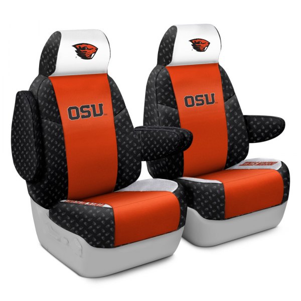Coverking® - Licensed Collegiate 1st Row Custom Seat Covers with Oregon State University Logo