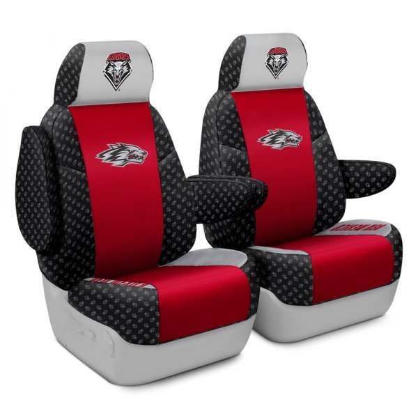 Coverking® - Licensed Collegiate 1st Row Custom Seat Covers with University of New Mexico Logo