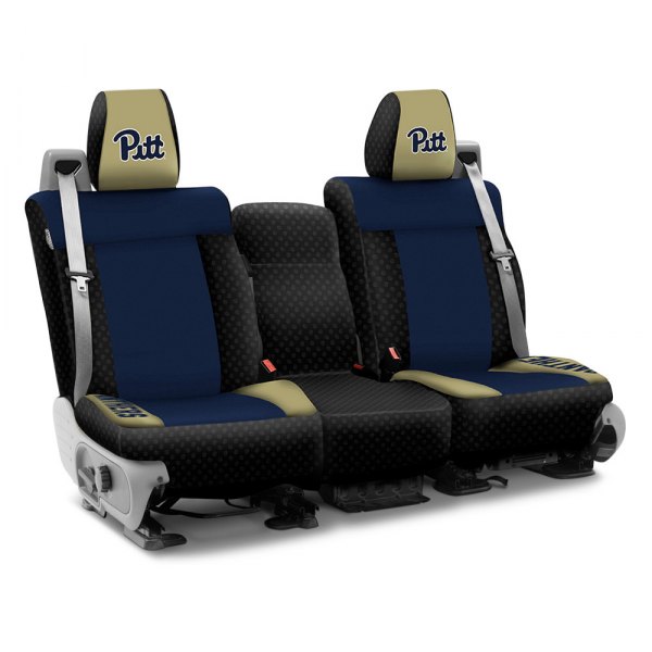 Coverking® - Licensed Collegiate 2nd Row Custom Seat Covers with University of Pittsburgh Logo