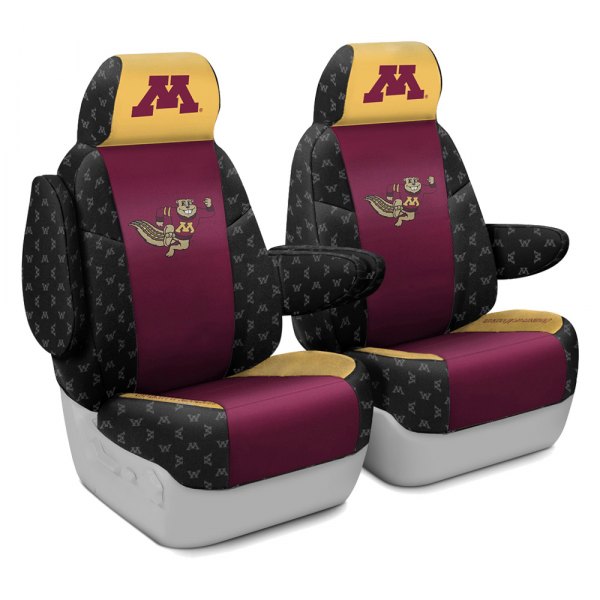 Coverking® - Licensed Collegiate 1st Row Custom Seat Covers with University of Minnesota Logo