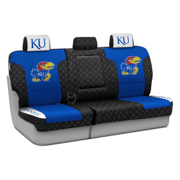 Coverking® - Licensed Collegiate 1st Row Custom Seat Covers with University of Kansas Logo