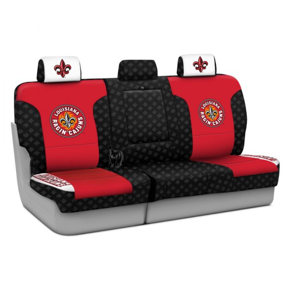 Coverking® - Licensed Collegiate 1st Row Custom Seat Covers with Louisiana at Lafayette University Logo
