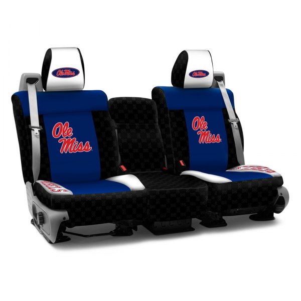 Coverking® - Licensed Collegiate 1st Row Custom Seat Covers with University of Mississippi Logo
