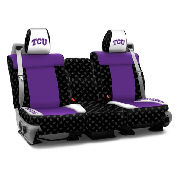 Coverking® - Licensed Collegiate 1st Row Custom Seat Covers with Texas Christian University Logo