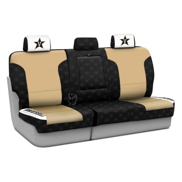 Coverking® - Licensed Collegiate 1st Row Custom Seat Covers with Vanderbilt University Logo