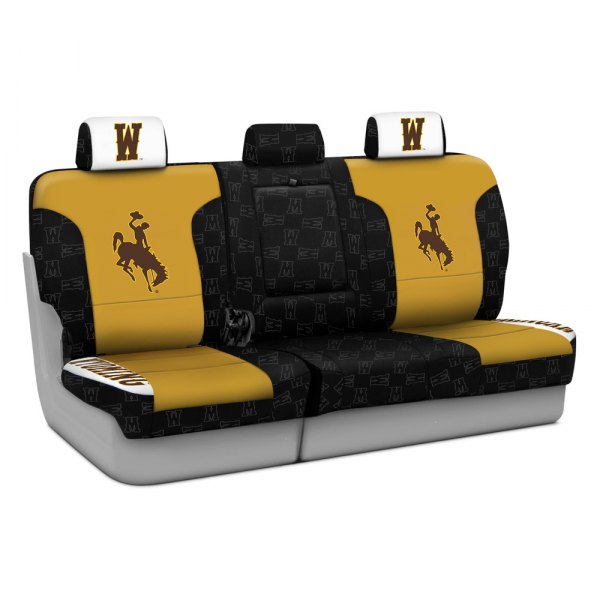 Coverking® - Licensed Collegiate 1st Row Custom Seat Covers with The University of Wyoming Logo
