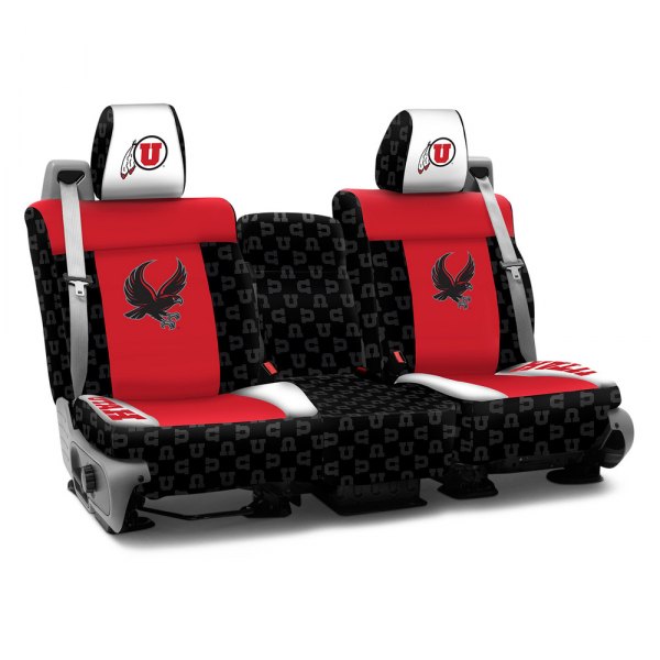 Coverking® - Licensed Collegiate 1st Row Custom Seat Covers with University of Utah Logo