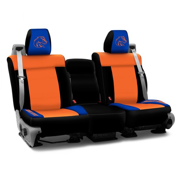 Coverking® - Licensed Collegiate 1st Row Custom Seat Covers with Boise State Logo