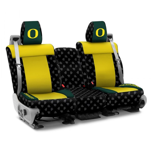 Coverking® - Licensed Collegiate 2nd Row Custom Seat Covers with Oregon Logo