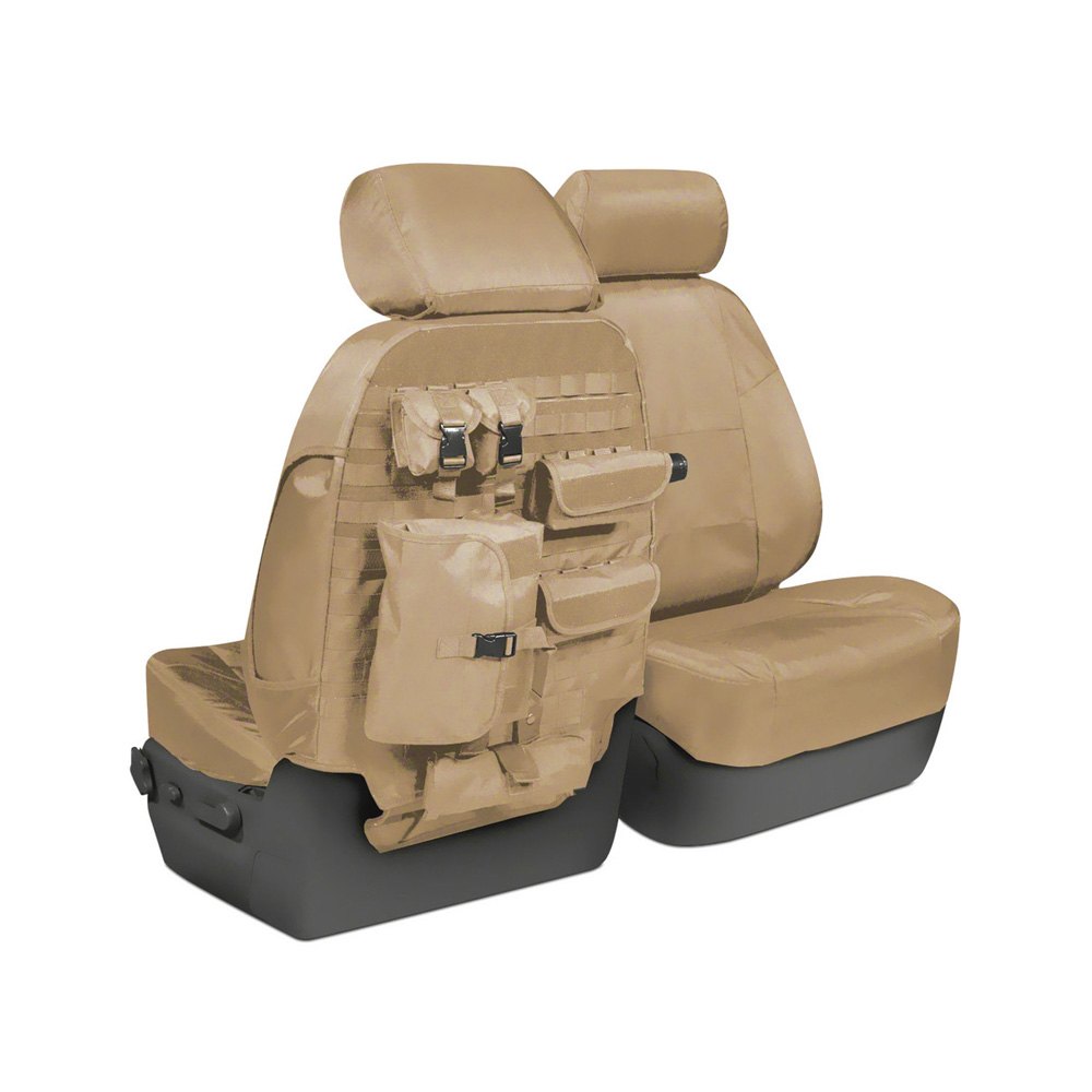 Richmond Auto Upholstery provides a tan leather seat cover for the driver bottom of Toyota Land Cruiser.