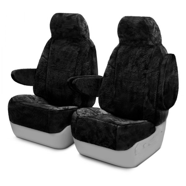 Coverking® - Snuggleplush™ 1st Row Custom Black Seat Covers