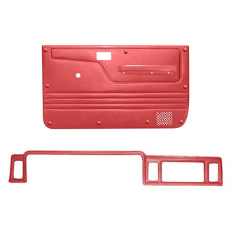 Coverlay® - Red Dash Cover and Door Panels Combo Kit (Full Power Windows)