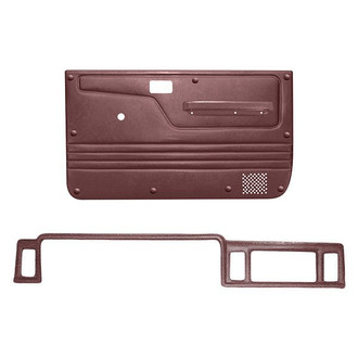 Coverlay® - Maroon Dash Cover and Door Panels Combo Kit (No Power Windows)