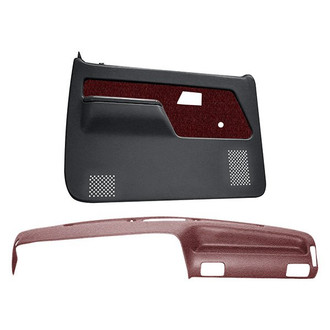 Coverlay® - Maroon Dash Cover and Door Panels Combo Kit (Full Power Windows)