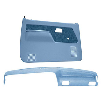 Coverlay® - Light Blue Dash Cover and Door Panels Combo Kit (No Power Windows)