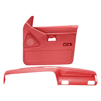 Coverlay® - Red Dash Cover and Door Panels Combo Kit (Full Power Windows)